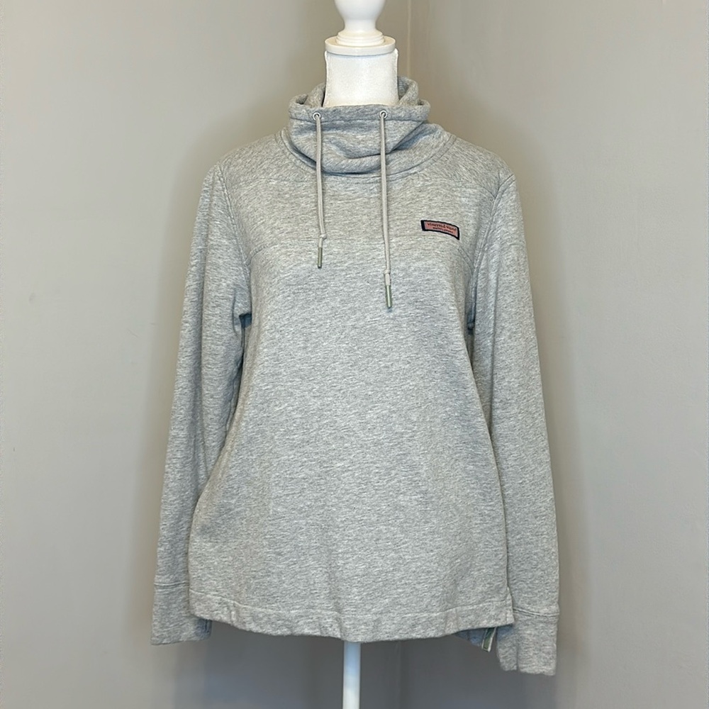 Vineyard Vines Gray Cowl Neck Sweatshirt